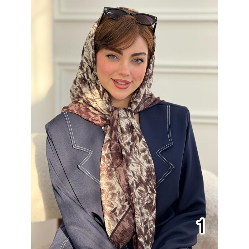 روسری نخی گارزا ژاکارد کد 4109
