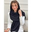 شال نخی پلیسه مشکی تمام لمه کد 3543
