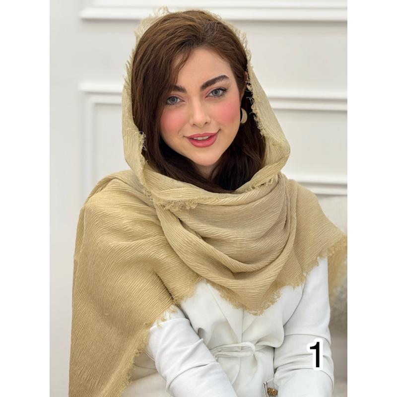 شال پلیسه نخی بهاره کد 2955