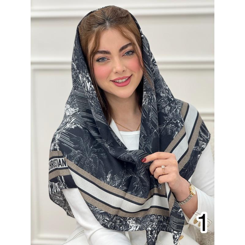 روسری نخی طرح  کریستین دیور کد 4190