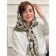 روسری نخی طرح گل رُز کد 4278