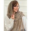 شال حریر مجلسی ساده لبه دانتل کد 4258