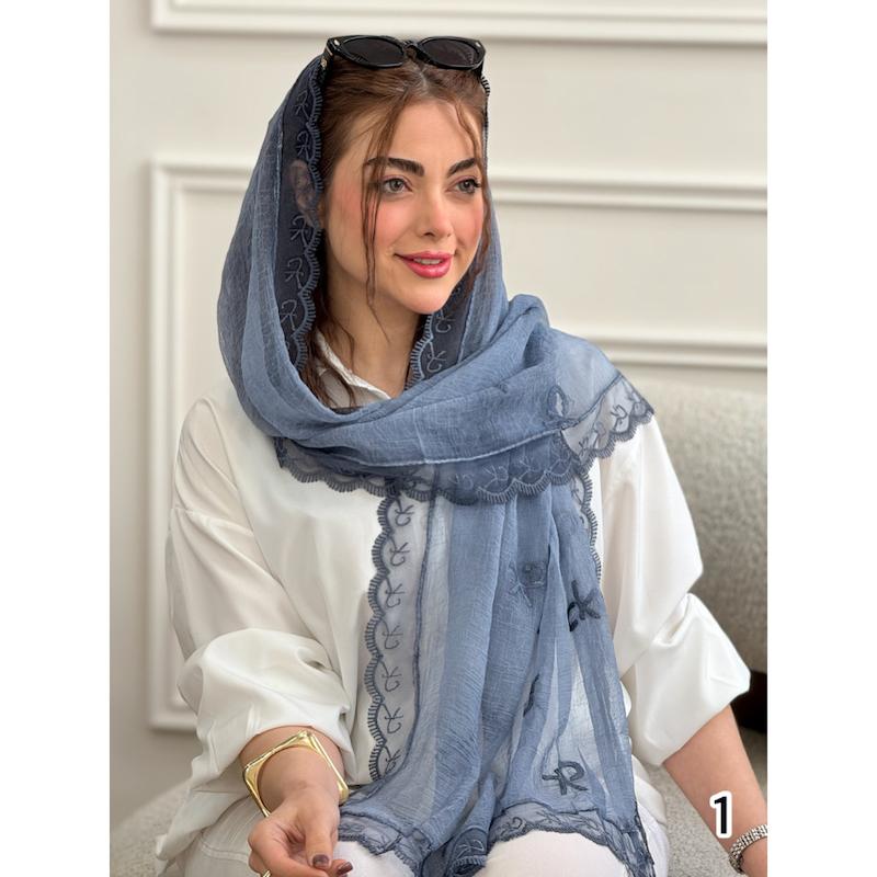 شال حریر مجلسی طرح CK کد 4256