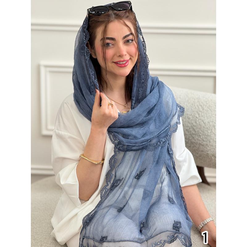 شال حریر مجلسی طرح دیور Dior کد 4254