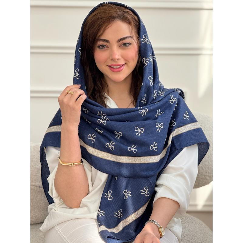 روسری نخ لمه طرح پاپیون کد 4310