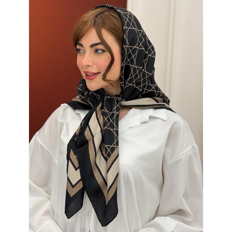 روسری نخی طرح کاناژ دیور کد 4277