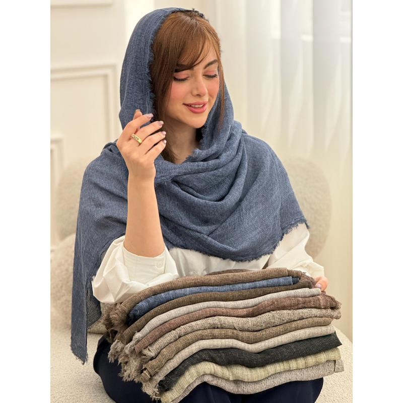 شال نخی کنفی کبریتی دور ریش کد 4368
