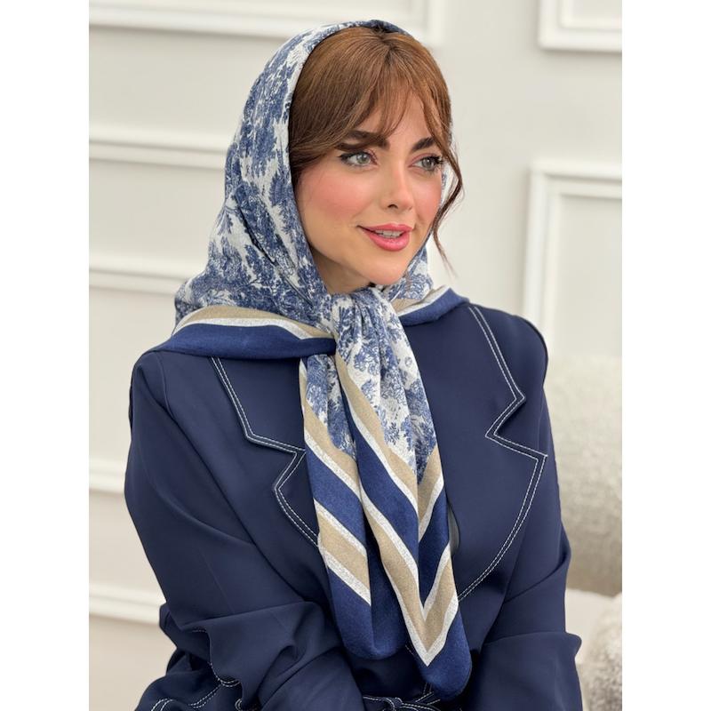 روسری نخی طرح دیور جنگلی ریز کد 4279