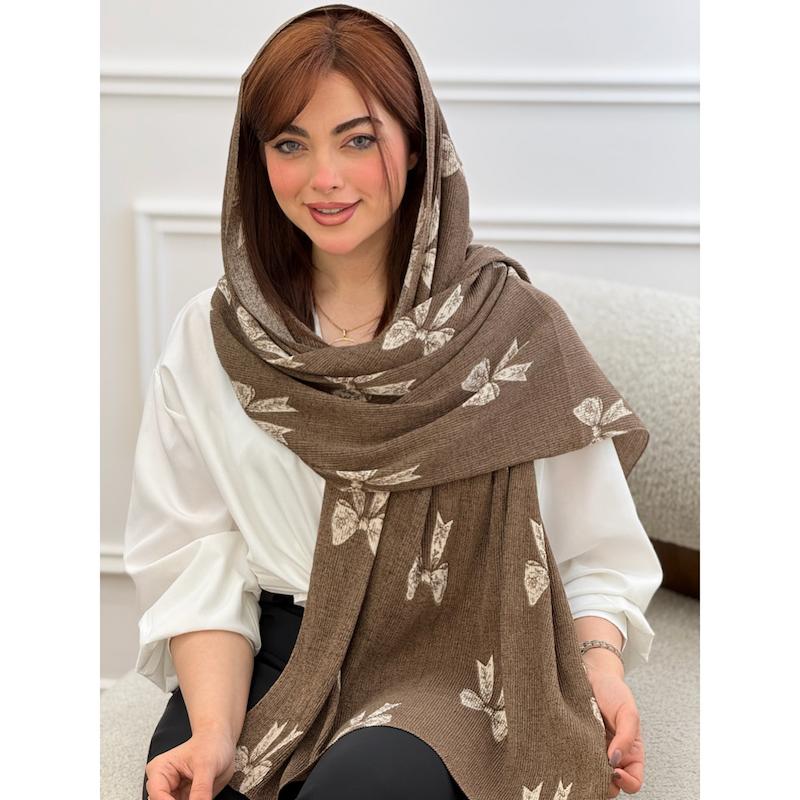 شال نخی پلیسه شاین پاپیون کد 4410