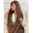 شال حریر مجلسی گاندوزی طرح لوئوه کد 4378