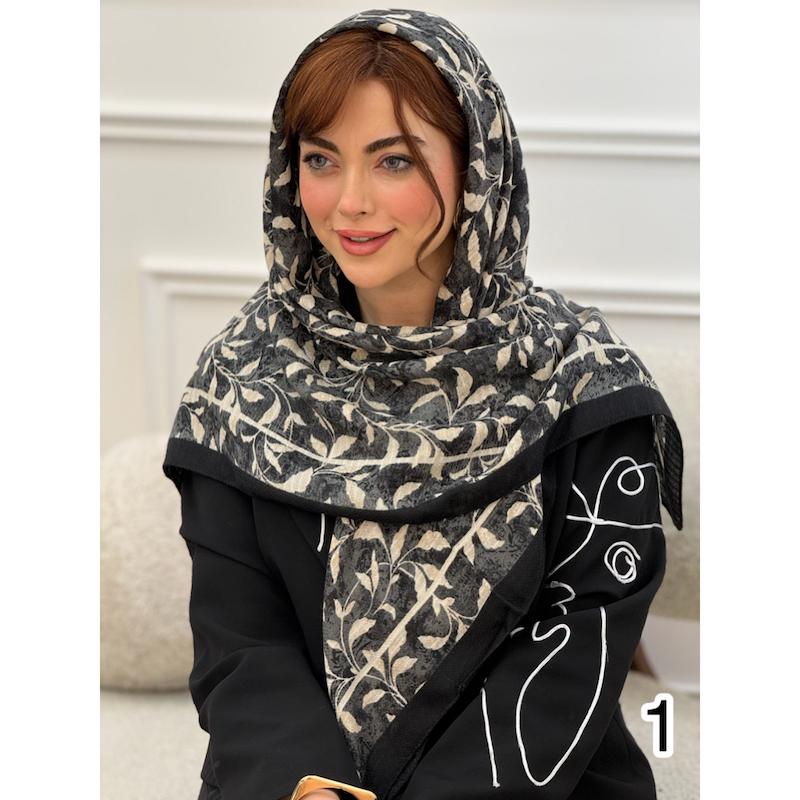 روسری نخی شاخه‌برگ کد 4110