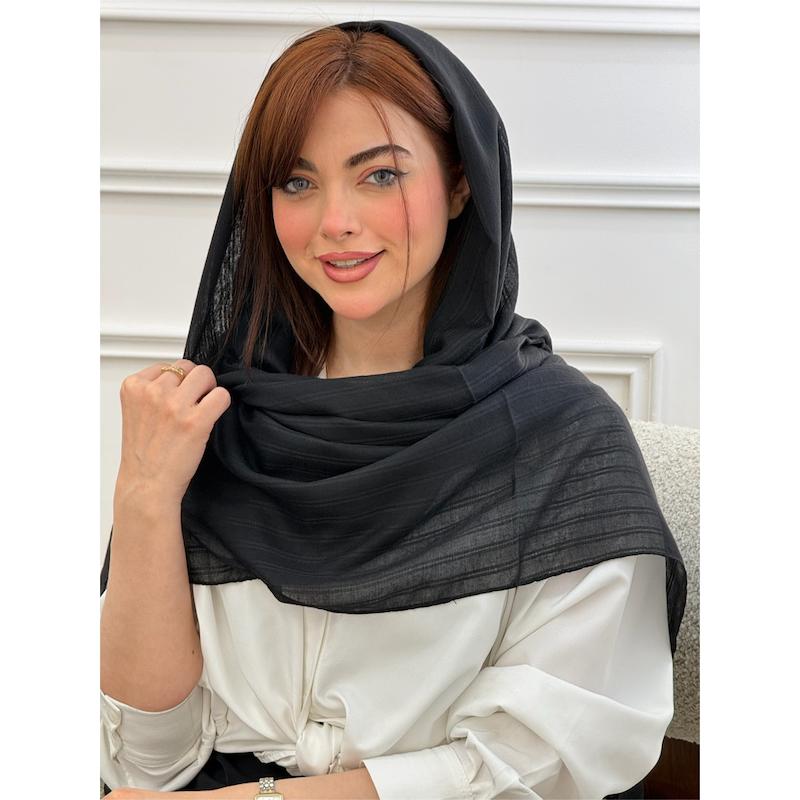 شال نخی مشکی دیپلمات کد 4416