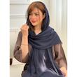 شال نخی پلیسه ساده دورریش کد 4465