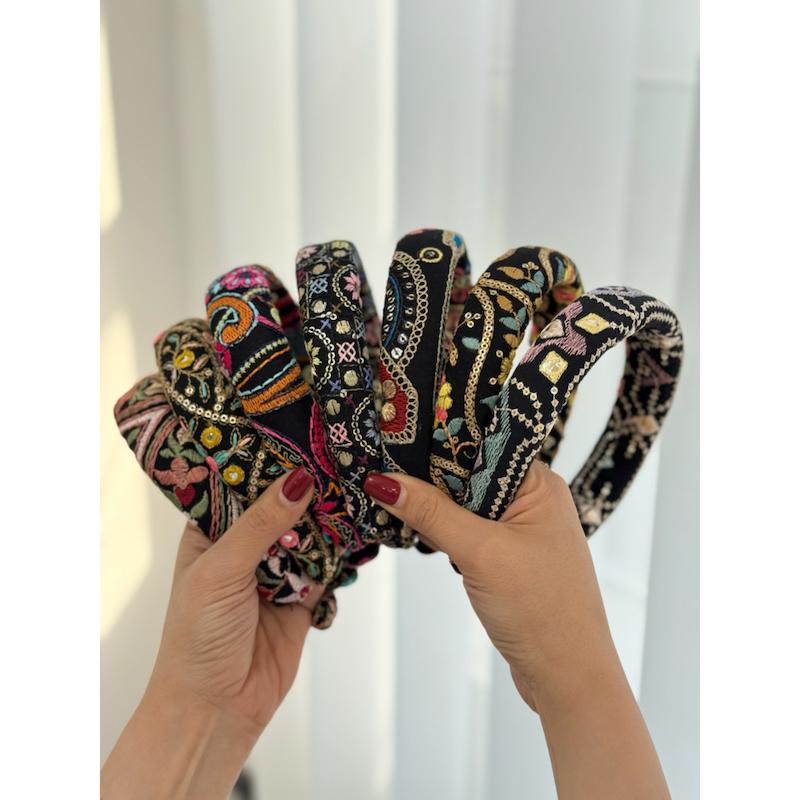  تل حجیم سوزندوزی مشکی کد 4452