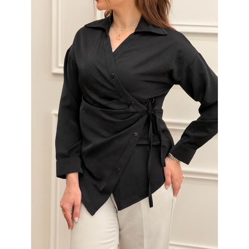 شومیز زنانه چپ و راستی سیلک کد 4502