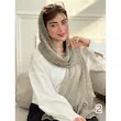 شال حریر کبریتی طرح شکوفه کد 4510