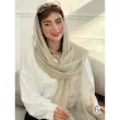 شال حریر کبریتی طرح شکوفه کد 4510