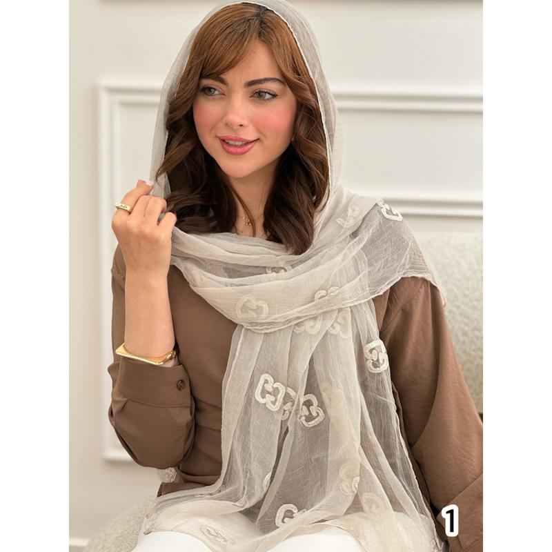 شال مجلسی حریر طرح گوچی کد 4520