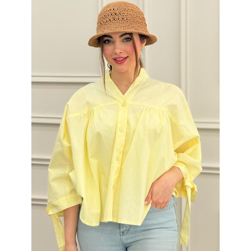 شومیز عروسکی آستین گره ایی کد4501