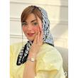 مینی اسکارف حریر ابریشم طرحدار کد 4322