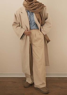 masculine wool blend coat