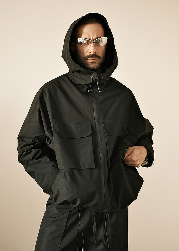 hooded winter jacket