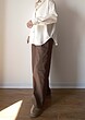 straight leg cotton trousers