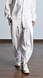 white pleated pants