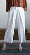 white pleated pants