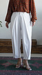 white pleated pants