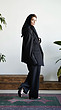 masculine black cotton coat