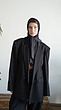 masculine black cotton coat