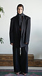 masculine black cotton coat