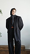 masculine black cotton coat