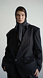 masculine black cotton coat