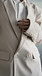 masculine creamy cotton coat