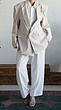 masculine creamy cotton coat