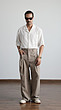 creamy big pocket trousers