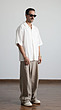 creamy big pocket trousers