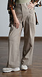 creamy big pocket trousers