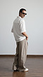 creamy big pocket trousers