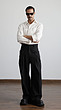 black big pocket trousers