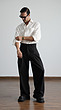 black big pocket trousers