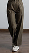 dark green straight leg trousers