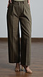 dark green straight leg trousers