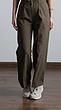 dark green straight leg trousers