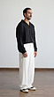 wide leg pleated white pants