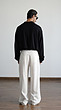 wide leg pleated white pants