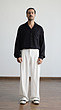 wide leg pleated white pants