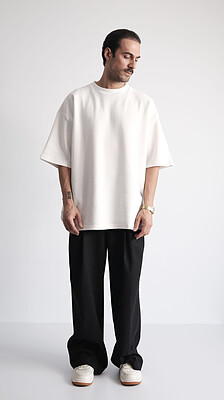 white textured t-shirt